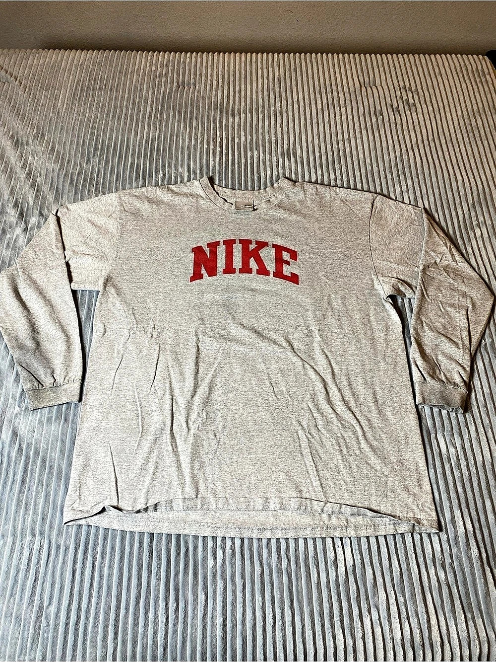 Nike Long Sleeve Logo Tee Gray XL